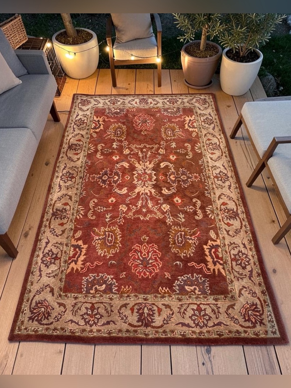 Agnella Agnus Hetman Ruby Traditional Area Rug - 100% New Zealand Wool